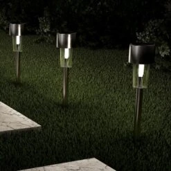 Nature Spring Solar Path Lights With Rechargeable Batteries - 12.2", Set Of 12, Silver 8 Nature Spring Solar Path Lights With Rechargeable Batteries - 12.2", Set Of 12, Silver -Adesso Shop GUEST 02a470ff 8a52 4c5c b7bd 3ab8fbc17f4b