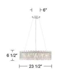 Possini Euro Design Alyssa Chrome Drum Chandelier 23 1/2" Wide Modern Crystal 12-Light LED Fixture For Dining Room Kitchen Island Entryway Bedroom 16 Possini Euro Design Alyssa Chrome Drum Chandelier 23 1/2" Wide Modern Crystal 12-Light LED Fixture For Dining Room Kitchen Island Entryway Bedroom -Adesso Shop GUEST 039504b2 2ec2 452e bf49 caca589e776f