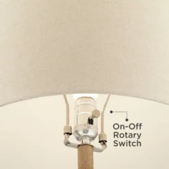 360 Lighting Sandstone Gourd 27" Tall Farmhouse Rustic Modern Coastal Table Lamp Brown Single Beige Shade Living Room Bedroom Bedside Nightstand House -Adesso Shop GUEST 045dc4b0 71fa 4641 9bd8 9a15ee3fc044