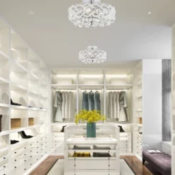 11.5" Olivia Semi-Flush Mount Pendant Metallic Silver - River Of Goods -Adesso Shop GUEST 05183a9a f573 4725 84e1 c0e4f324747b