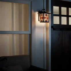 11.75" Stained Glass 1-Light Tiffany Style Bronze Outdoor Lantern Wall Sconce - River Of Goods 10 11.75" Stained Glass 1-Light Tiffany Style Bronze Outdoor Lantern Wall Sconce - River Of Goods -Adesso Shop GUEST 05348436 5d03 4ce7 9659 4d1d68860948