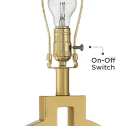 360 Lighting Lauren Modern Table Lamps Set Of 2 With Black Risers 28 1/2" Tall Gold USB Charging Port White Rectangular Shade For Bedroom Living Room -Adesso Shop GUEST 0555bf23 1616 489d a69e df930b01ae43