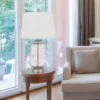 Transitional Styled Bubble Glass Table Lamp With Metal Base - Cal Lighting