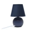 8.66" Petite Ceramic Orb Base Bedside Table Desk Lamp With Matching Tapered Drum Fabric Shade Blue - Creekwood Home -Adesso Shop GUEST 0730e913 4297 4126 b7e7 d62174a2b555