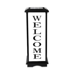 Techko Maid LED Solar 24.4" Welcome Home Medium Decorative Outdoor Lantern Off-White/Yellow -Adesso Shop GUEST 083af814 52ef 4329 95db 7c2453ab6a7e