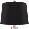 360 Lighting Simon Modern Table Lamps 25 1/2" High Set Of 2 Brushed Nickel With USB Charging Port Black Faux Silk Drum Shade For Bedroom Office Desk -Adesso Shop GUEST 099dedd7 1429 4033 8862 d321e771a82c