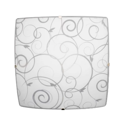 Flushmount Ceiling Light With Scroll Swirl Design White - Simple Designs 4 Flushmount Ceiling Light With Scroll Swirl Design White - Simple Designs - Image 2