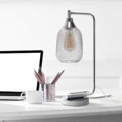 Industrial Mesh Desk Lamp Chrome - Lalia Home -Adesso Shop GUEST 0ca6a9ff 7918 4b94 8653 97892892e4fc