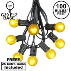 Novelty Lights 100 Feet G30 Globe Outdoor Patio String Lights, Black Wire -Adesso Shop GUEST 0e64e070 e8e8 4208 b453 a559fcfd0f18