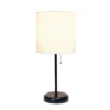 19.5" Bedside USB Port Feature Metal Table Desk Lamp Black With White Fabric Shade - Creekwood Home 2 19.5" Bedside USB Port Feature Metal Table Desk Lamp Black With White Fabric Shade - Creekwood Home -Adesso Shop GUEST 0e85b3a2 4b16 4260 b651 8e26caaf9145