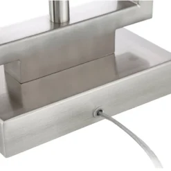 Possini Euro Design Modern Table Lamp With USB Outlet Reading Light LED 29.25" Tall Brushed Nickel Rectangular Off White Shade Bedroom Office 16 Possini Euro Design Modern Table Lamp With USB Outlet Reading Light LED 29.25" Tall Brushed Nickel Rectangular Off White Shade Bedroom Office -Adesso Shop GUEST 0ee048e2 860f 486d 90da 3e466d98667b