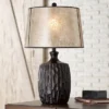 Franklin Iron Works Kelly Rustic Farmhouse Table Lamp 25 1/2" High Brown Mica Drum Shade For Bedroom Living Room Bedside Nightstand Office Kids Family -Adesso Shop GUEST 0f06678e 4447 4081 96eb f1d2dbb93ac1