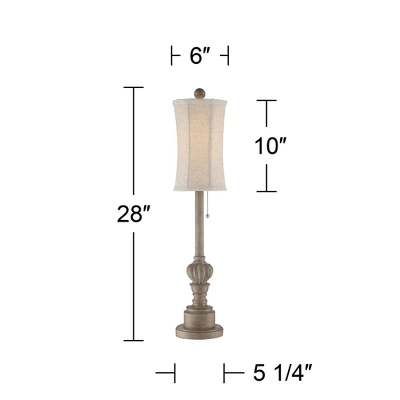 Regency Hill Traditional Buffet Table Lamps 28" Tall Set Of 2 Natural Candlestick Cream Bell Shade For Dining Room 8 Regency Hill Traditional Buffet Table Lamps 28" Tall Set Of 2 Natural Candlestick Cream Bell Shade For Dining Room - Image 6