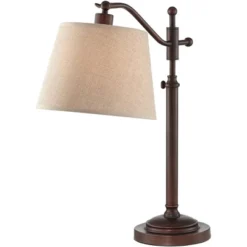 Regency Hill Traditional Desk Lamp 30 1/2" Tall With USB Charging Port Bronze Arm Adjustable Tan Drum Shade For Living Room Office -Adesso Shop GUEST 10af06c9 bd1b 44ae 86ac 2eaf7d72bb30