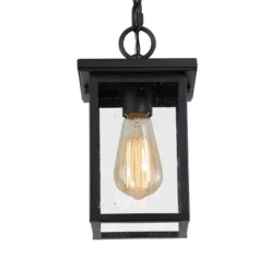 Square Glass/Metal Outdoor Pendant Lamp Black - LNC -Adesso Shop GUEST 10e16076 fb29 4387 acbf 436cb76eb91b