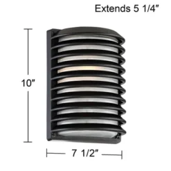 John Timberland Modern Outdoor Wall Light Fixtures Set Of 2 Black Grid 10" Frosted Glass For Post Exterior Barn Deck House Porch Yard Posts Patio Home -Adesso Shop GUEST 110c6f54 17be 486f b4ac 8d1a6565e54f