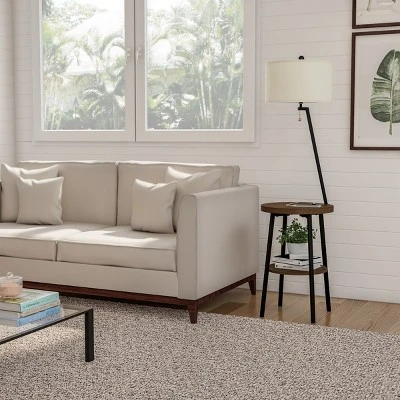 Hastings Home Floor Lamp With Table, Shelves, USB Charging Port And Drum Shade 5 Hastings Home Floor Lamp With Table, Shelves, USB Charging Port And Drum Shade - Image 3