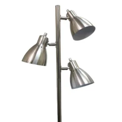 64" Traditional 3 Light Metal Floor Lamp With Adjustable Spotlight Shades Brushed Nickel - Creekwood Home -Adesso Shop GUEST 129b3472 c57f 46e2 be59 6d4b520970e6