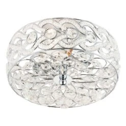 11.5" Olivia Semi-Flush Mount Pendant Metallic Silver - River Of Goods -Adesso Shop GUEST 13b1abba 8d03 44d9 8d73 d953d8868456