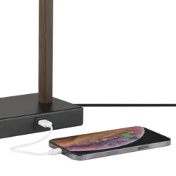 18" Nash Table Lamp With Faux Wood Arm Matte Black - Globe Electric 16 18" Nash Table Lamp With Faux Wood Arm Matte Black - Globe Electric -Adesso Shop GUEST 14d02335 4129 4f5b b535 d033cc2abd33