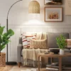 Addison Arc Floor Lamp With Natural Rattan Shade - Threshold™ -Adesso Shop GUEST 16730a16 e760 4191 9491 15d69e703556