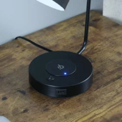 15.25" Vadim Adjustable With Charging USB Port Station Student Task Table Lamp Black - Ore International -Adesso Shop GUEST 16aed244 a7e4 44a4 a83e ec8f6690eb57