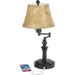 Regency Hill Traditional Desk Table Lamp Swing Arm With Hotel Style USB Charging Port 21.75" High Bronze Metal Faux Leather Bell Shade For Bedroom 10 Regency Hill Traditional Desk Table Lamp Swing Arm With Hotel Style USB Charging Port 21.75" High Bronze Metal Faux Leather Bell Shade For Bedroom -Adesso Shop GUEST 16feaaa4 46c4 4625 b6cc 92f51e596b46