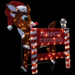 Northlight 36" LED Lighted Rudolph Reindeer Crossing Outdoor Christmas Sign Decoration -Adesso Shop GUEST 18b81535 6f75 467d a4d7 e27755068ca8