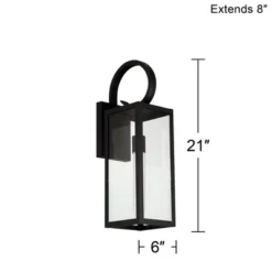 John Timberland Modern Outdoor Wall Light Fixtures Set Of 2 Deep Black 21" Clear Glass For Post Exterior Barn Deck House Porch -Adesso Shop GUEST 19fb06f2 dee2 4889 a89d c67bc6cc4d24
