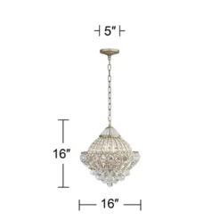 Vienna Full Spectrum Wallingford Antique Brass Chandelier 16" Wide French Crystal Glass 6-Light Fixture For Dining Room House Kitchen Island Entryway -Adesso Shop GUEST 1bb51c1b 6aba 491d a01e 1ddb3f1a6e60