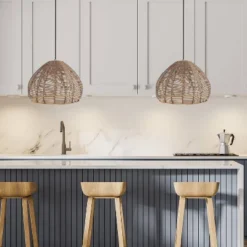 12.75" 1-Light Gloriana Pendant Rattan Brown - River Of Goods -Adesso Shop GUEST 1c0a08d9 1815 447c afb6 7ca278c3b73e