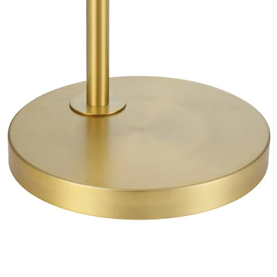 Possini Euro Design Vaile Modern 66" Tall Chairside Arc Floor Lamp Warm Gold Metal Clear Seeded Glass Shade For Living Room Reading Home 6 Possini Euro Design Vaile Modern 66" Tall Chairside Arc Floor Lamp Warm Gold Metal Clear Seeded Glass Shade For Living Room Reading Home - Image 4