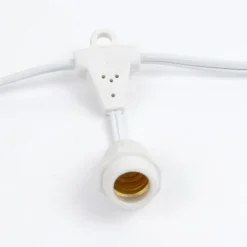 Novelty Lights Globe Outdoor String Lights With 100 Suspended Sockets Suspended White Wire 100 Feet