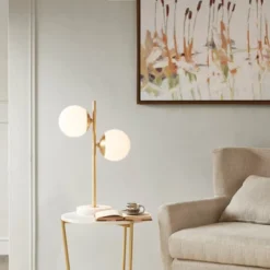 Holloway Table Lamp White/Gold -Adesso Shop GUEST 1e22d73b 549f 4a41 a11f 8d958af6d555
