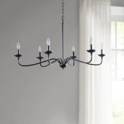 72.5" Brighton Chandelier Matte Black -Adesso Shop GUEST 1e490a0a 3456 4c3d bc41 df6fe24ea7d1