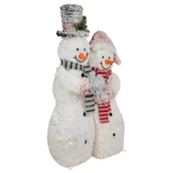 Northlight 39" Lighted Snowy Tinsel Snowman Couple Outdoor Christmas Decoration -Adesso Shop GUEST 1f6b81a1 149e 4d7a a38b 62723a6f5630