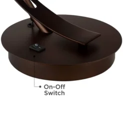 Possini Euro Design Modern Accent Table Lamp With USB Port Filament LED 22.5" High Bronze Metal Glass Dome Shade For Living Room Desk Bedroom -Adesso Shop GUEST 20152b2f f63d 45e7 a3ad adf0a918ffc4