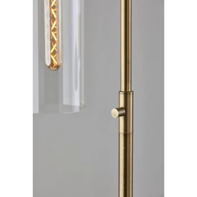 1-Light Dalton Floor Lamp Antique Brass (Includes Light Bulb) - Adesso 4 1-Light Dalton Floor Lamp Antique Brass (Includes Light Bulb) - Adesso - Image 2