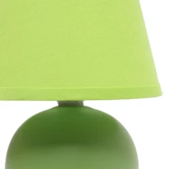 8.66" Petite Ceramic Orb Base Bedside Table Desk Lamp With Matching Tapered Drum Fabric Shade Green - Creekwood Home -Adesso Shop GUEST 21abd54e b115 4812 bf31 51c8c2402387