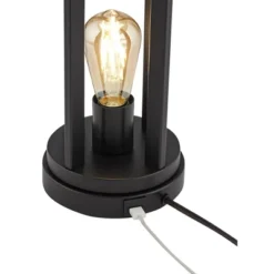 360 Lighting Marcel Industrial Table Lamps Set Of 2 With Round Risers 24 1/4" High Black LED Nightlight USB Port Natural Shade For Living Room Desk 14 360 Lighting Marcel Industrial Table Lamps Set Of 2 With Round Risers 24 1/4" High Black LED Nightlight USB Port Natural Shade For Living Room Desk -Adesso Shop GUEST 2288e42b ee03 4a50 b66e 668f2cff9576