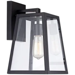 John Timberland Arrington Industrial Outdoor Wall Light Sconces Set Of 2 Mystic Black Hardwire 8" Fixture Clear Glass For Bedroom Bathroom Vanity Home -Adesso Shop GUEST 22a40fe8 602f 4057 bc8f 26cf6dda4590
