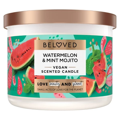 Beloved Watermelon & Mint Mojito 2-Wick Vegan Candle - 11.5oz 3 Beloved Watermelon & Mint Mojito 2-Wick Vegan Candle - 11.5oz