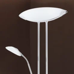LED 3-Light Baya Adjustable Reading Floor Lamp Chrome - EGLO