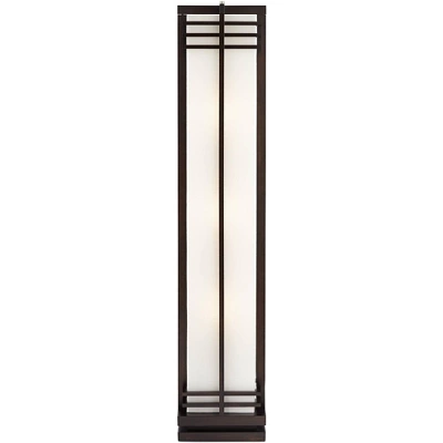 Possini Euro Design Modern Art Deco Floor Lamp Standing 60" Tall Espresso Wood Beige Linen Column Shade For Living Room Bedroom Office House Home 9 Possini Euro Design Modern Art Deco Floor Lamp Standing 60" Tall Espresso Wood Beige Linen Column Shade For Living Room Bedroom Office House Home - Image 7