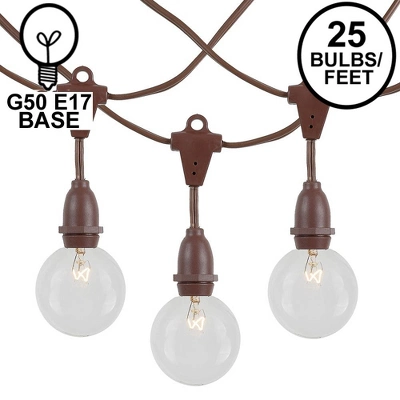 Novelty Lights Globe Outdoor String Lights With 25 Suspended Sockets Suspended Brown Wire 25 Feet 11 Novelty Lights Globe Outdoor String Lights With 25 Suspended Sockets Suspended Brown Wire 25 Feet - Image 9