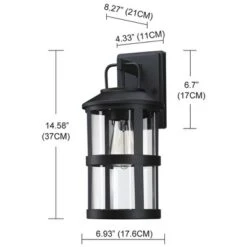 Glass Outdoor Wall Light Black - Wellfor 13 Glass Outdoor Wall Light Black - Wellfor -Adesso Shop GUEST 26391483 26bd 4e26 8d6f 3ced95595406