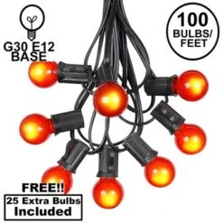 Novelty Lights 100 Feet G30 Globe Outdoor Patio String Lights, Black Wire -Adesso Shop GUEST 26d463db 0445 4ff9 84ab c0063873fb1b