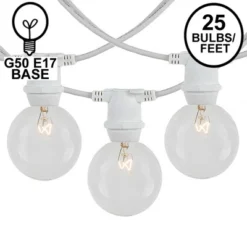 Novelty Lights Globe Outdoor String Lights With 25 In-Line Sockets White Wire 25 Feet -Adesso Shop GUEST 281b4bb4 76b9 42b9 a93e bca873d89031
