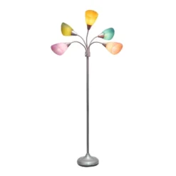 67" Contemporary Multi 5-Head Adjustable Gooseneck Floor Lamp With Shades - Simple Designs 13 67" Contemporary Multi 5-Head Adjustable Gooseneck Floor Lamp With Shades - Simple Designs -Adesso Shop GUEST 286f4ee0 482d 413f 8582 dc2ffa4c811d
