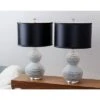 Sayer Set Of 2 Table Lamp Silver - Abbyson Living